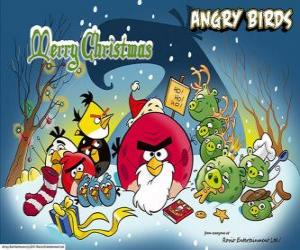 Puzzle Θυμωμένος πτηνά, σας εύχομαι καλά Χριστούγεννα